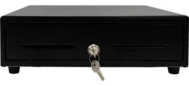 Alt view image 2 of 6 - CD3-1313 4 Bill / 5 Coin Value Series Mini Cash Drawer with 2 Media Slots and Included Cable (13" x 13") - Black