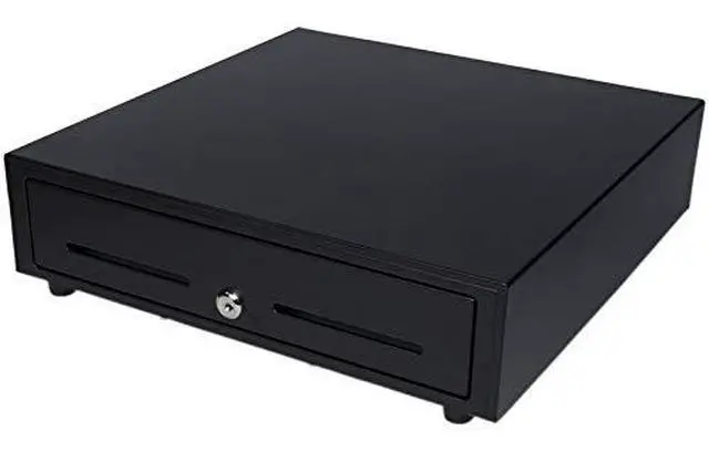 Alt view image 3 of 6 - CD3-1313 4 Bill / 5 Coin Value Series Mini Cash Drawer with 2 Media Slots and Included Cable (13" x 13") - Black