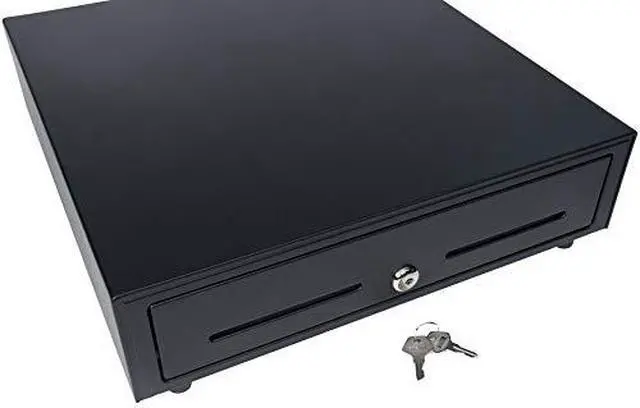 Alt view image 4 of 6 - CD3-1313 4 Bill / 5 Coin Value Series Mini Cash Drawer with 2 Media Slots and Included Cable (13" x 13") - Black