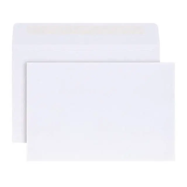 Main image of 6" x 9" Booklet Envelopes, Gummed Seal, for Mailing or Storage, 24 lb White Wove - 1000 Per Box