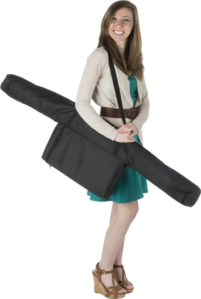 Alt view image 6 of 6 - Portable Folding Lectern, Angled Top, Carrying Bag (Birch Wood and Metal)