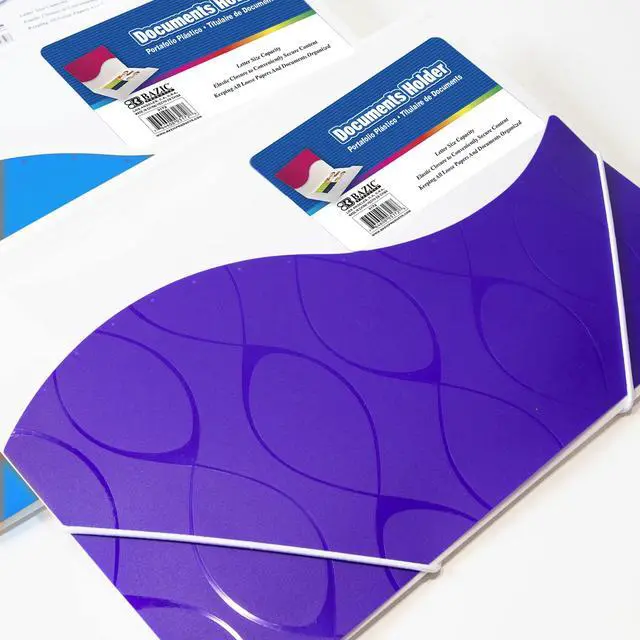 Alt view image 3 of 6 - Document Holder w/Elastic Band, Letter Size, 72-Case | Safe PP, water-resistant, keeps papers flat
