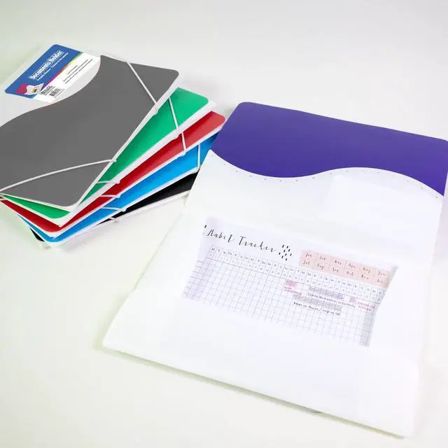 Alt view image 4 of 6 - Document Holder w/Elastic Band, Letter Size, 72-Case | Safe PP, water-resistant, keeps papers flat