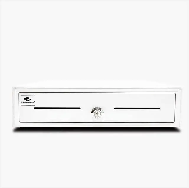 Main image of Entry Level- 16 Electronic Point of Sale Cash Drawer | Arlo Series EKDS320-1-W410-A20 | Printer Compatible with CD-101A Cable Included | Plastic Till with 5 Bill/ 5 Coin Compartments | Black