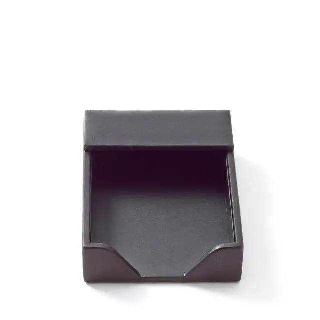 Alt view image 2 of 4 - Black Onyx Classic Memo Pad Holder Leather Desk Note Holder with 210 Sheets Included, Compact Open-End Design & Microsuede Base for Home or Office Use
