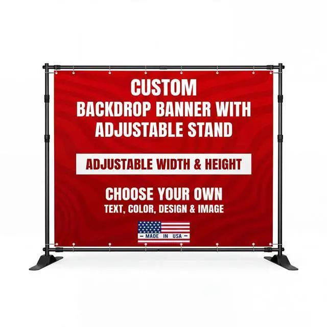 Main image of Custom Backdrop Step and Repeat by CB Personalized Event Backdrop with Logo Print | Red Carpet, Photography Backdrop, Party Banner | Made in USA | Multiple Sizes
