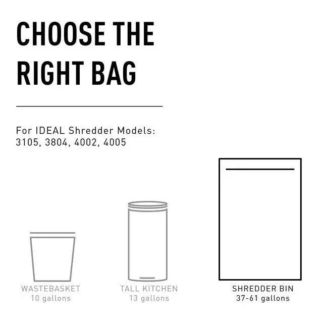 Alt view image 3 of 6 - IDEAL Maintenance Bundle: AC0901H Gusseted Shredder Bags 40x14x48 Case 80 56-Gallon + High-Cling Lubricating Oil 6 Quart Bottles IDEACCED21/6H Compatible 2604, 3105, 4001 4003 4005, 4108