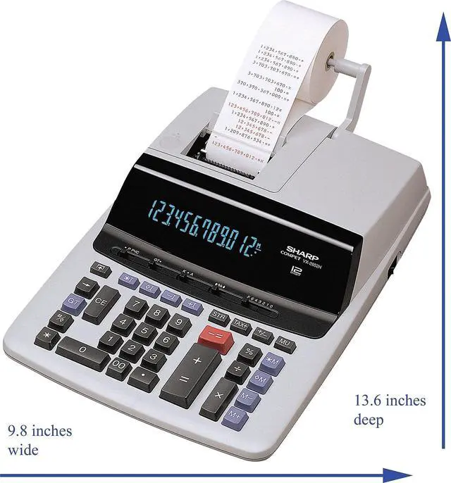 Alt view image 4 of 5 - VX2652H VX2652H Two-Color Printing Calculator Black/Red Print 4.8 Lines/Sec