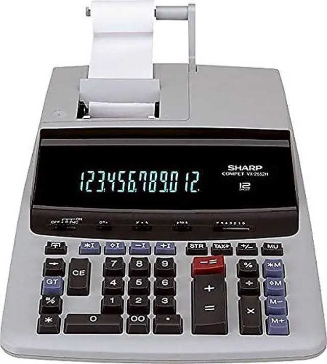 Alt view image 5 of 5 - VX2652H VX2652H Two-Color Printing Calculator Black/Red Print 4.8 Lines/Sec
