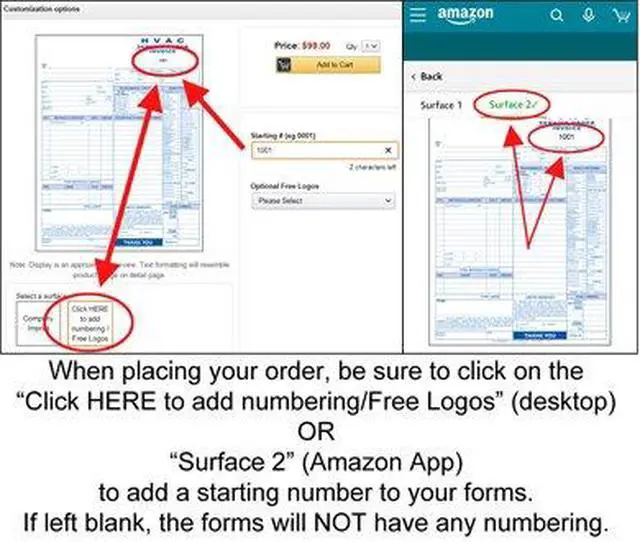 Alt view image 3 of 3 - Plumbing Work Order/Invoice, 8.5"x11", 3 Copy (Triplicate) - Personalized for Free (250-Forms)
