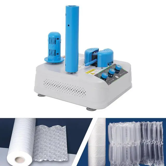 Alt view image 3 of 6 - Air Cushion Machine, 16.4-32.8 ft/min Efficiently Air Pillow Machine, Portable Air Cushion Wrap Machine, Adjustable Design Inflatable Packaging System for Distribution and Packaging Supplies