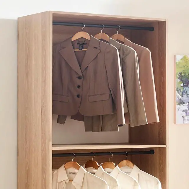Alt view image 2 of 5 - Prosper 32" Oak Wood Walk-in Closet with Two Rods