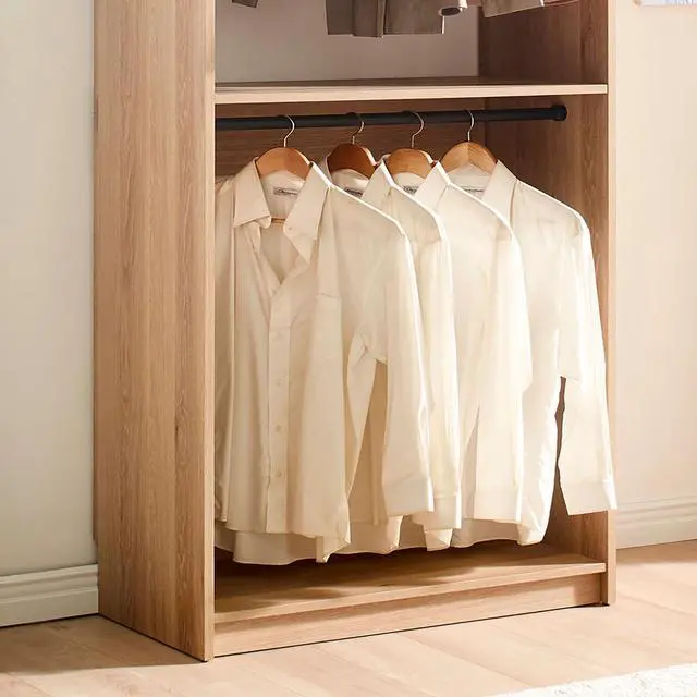 Alt view image 3 of 5 - Prosper 32" Oak Wood Walk-in Closet with Two Rods