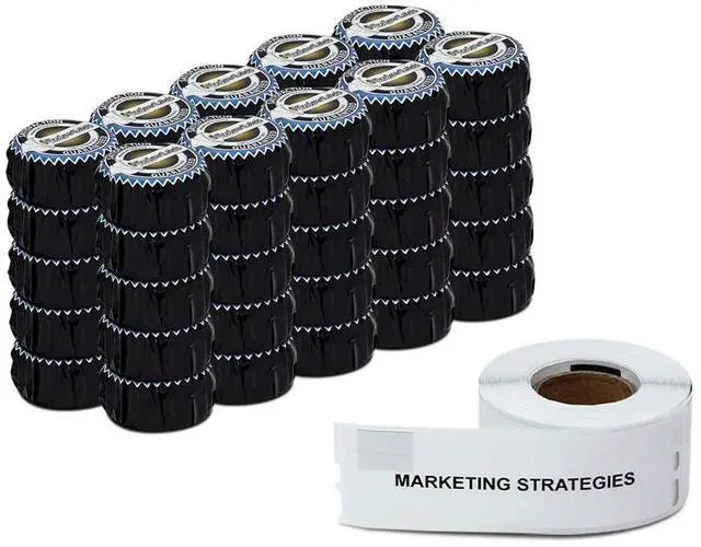 Main image of 9/16 x 3-7/16 inch, White File Folder Labels, Compatible with 30327 (50 Rolls / 130 Labels Per Roll)