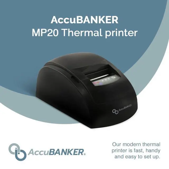 Alt view image 3 of 6 - AccuBANKER MP20-71 Thermal Printer for AB7100 Bill Counter - Prints Reports of Verified Bills, Quick and Easy to Use, Compact Design, Quick Printing Speed, Low Noise Level (AB7100 Compatibility)