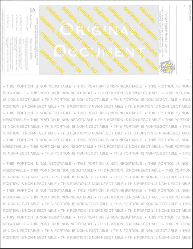 Alt view image 3 of 5 - 3000 Blue- Red- Blue- Prismatic Laser Check Stock, (Check at Middle) Blank Laser Checks, Laser Check, Bank Checks, Business Checks, or Personal Checks