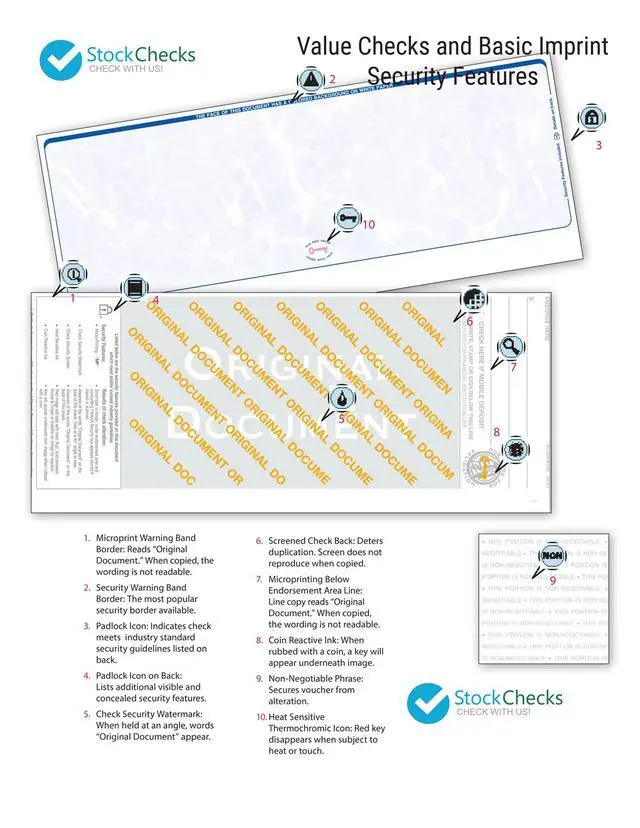 Alt view image 4 of 5 - 3000 Blue- Red- Blue- Prismatic Laser Check Stock, (Check at Middle) Blank Laser Checks, Laser Check, Bank Checks, Business Checks, or Personal Checks