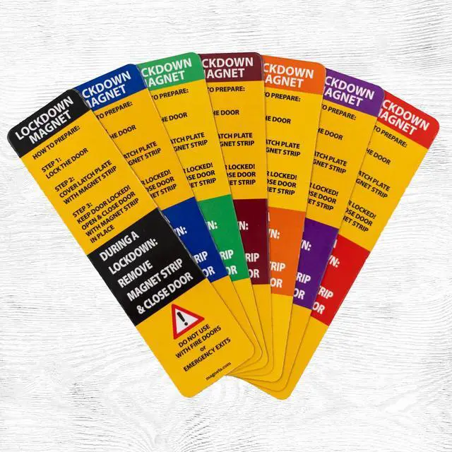 Alt view image 4 of 4 - Magnetic Strips for School Lockdowns -Durable 40mil Magnetic Strip (Blue 100) - Made in USA