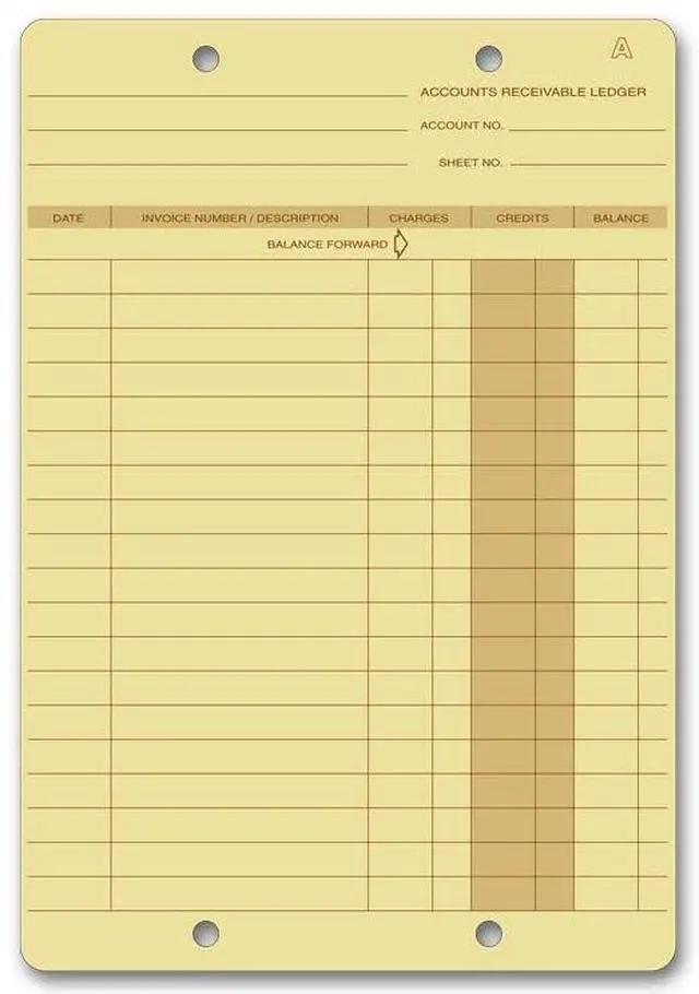 Main image of Ledger Cards 6 3/8 x 9 1/4" QTY 250