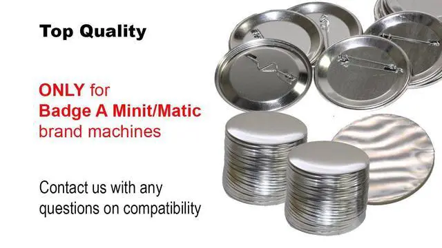 Alt view image 2 of 3 - Badge A Minit 2 1/4" Pin Back Buttons 500 Pack 3011C - ONLY for BAM Machines - Generic Compatible with Badge A Mint 2.25" (57 mm Also 2 3/8))