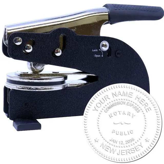 Alt view image 2 of 6 - Premium Heavy Duty New Mexico Notary Embosser Seal, Long Reach Desk NM Notarial Seal, 1-5/8 Dia Size, New Mexico Notary Board Compliant - Ideal for Notary Professionals in New Mexico