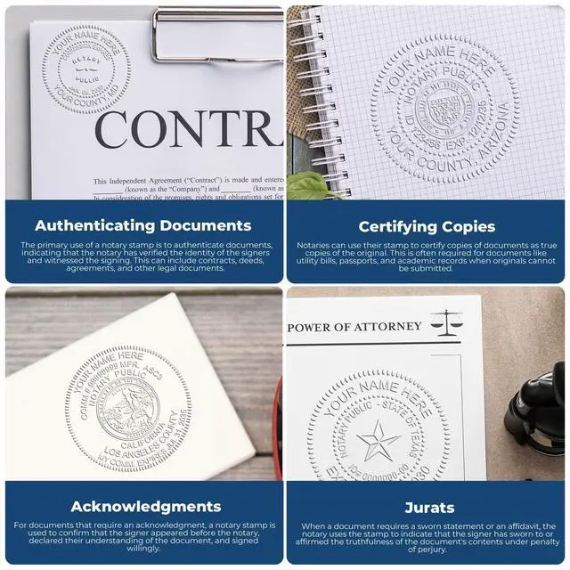 Alt view image 5 of 6 - Premium Heavy Duty New Mexico Notary Embosser Seal, Long Reach Desk NM Notarial Seal, 1-5/8 Dia Size, New Mexico Notary Board Compliant - Ideal for Notary Professionals in New Mexico
