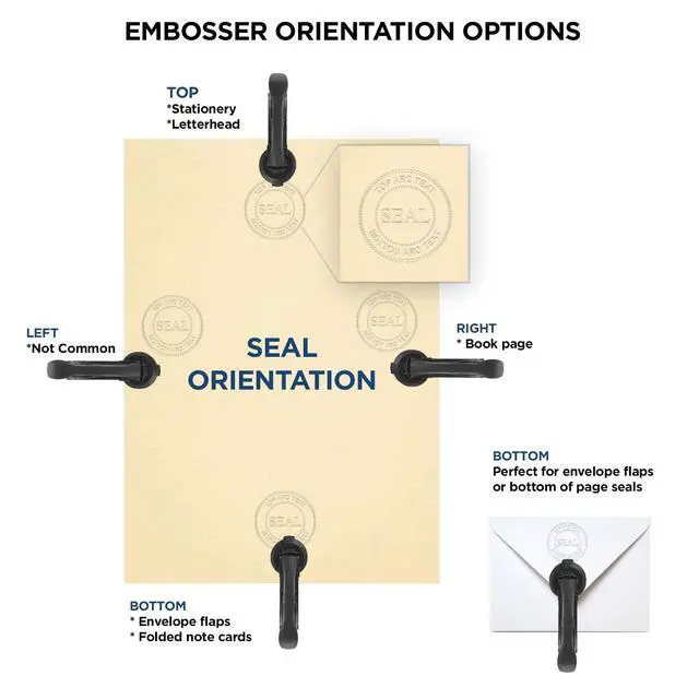 Alt view image 6 of 6 - Premium Heavy Duty New Mexico Notary Embosser Seal, Long Reach Desk NM Notarial Seal, 1-5/8 Dia Size, New Mexico Notary Board Compliant - Ideal for Notary Professionals in New Mexico