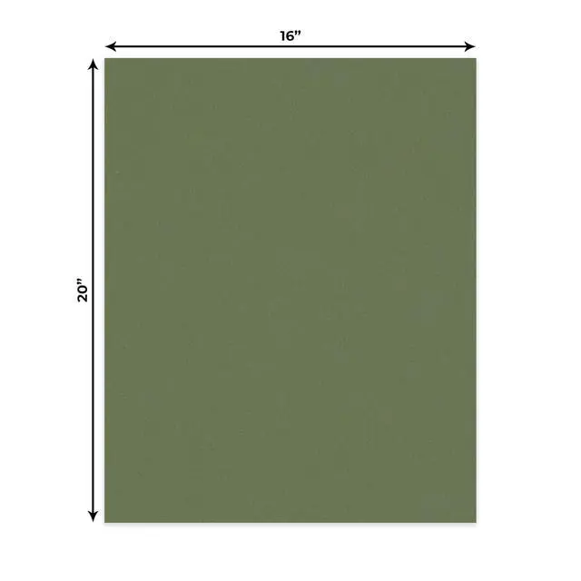Alt view image 2 of 3 - Dill Green 16x20 Backing Board - Uncut Photo Mat Board (10-Sheets)