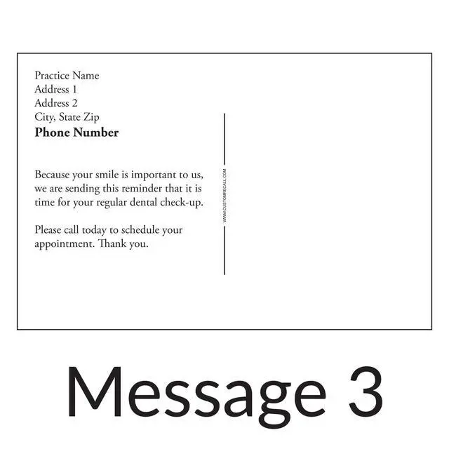 Alt view image 4 of 6 - Appointment Reminder Postcards for Dentists. Customize Card Front and Back with Practice Info. 4"x6" Card, Full Color Front with Premium High Gloss UV Coating, Premium 16 Pt. Card Stock (1000)
