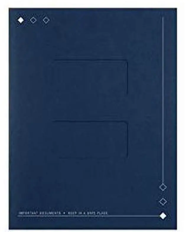 Main image of Tax Folder with Large Windows and Top-Staple Tab Navy, 100/Pk