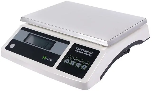 Main image of Compact Bench Scale Digital Bench Platform Balance, 28 kg x 0.1 g, Stainless Steel 315 x 230 mm Pan, RS232, Piece Counting, g/ct/oz