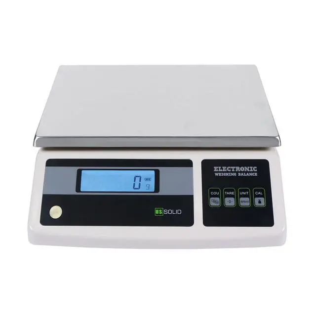 Alt view image 4 of 5 - Compact Bench Scale Digital Bench Platform Balance, 28 kg x 0.1 g, Stainless Steel 315 x 230 mm Pan, RS232, Piece Counting, g/ct/oz