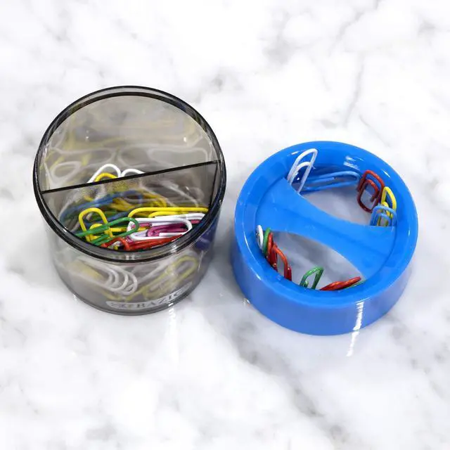 Alt view image 5 of 6 - Magnetic Paper Clip Holder with 50 Color Clips, 144-Case | 50 assorted-color No.1 clips that keeps clips in reach and refillable