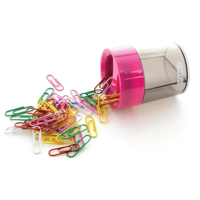 Alt view image 6 of 6 - Magnetic Paper Clip Holder with 50 Color Clips, 144-Case | 50 assorted-color No.1 clips that keeps clips in reach and refillable