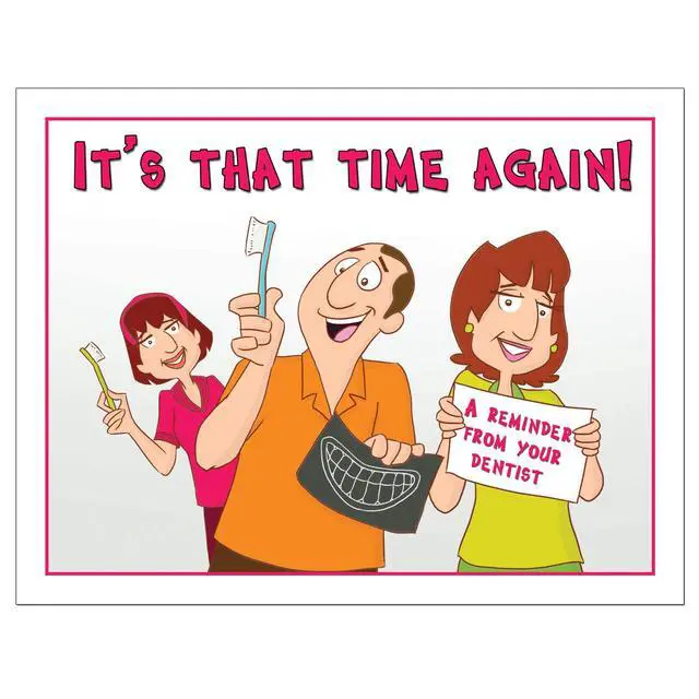 Alt view image 3 of 3 - Laser Reminder Postcards, Dental Appointment Reminder Postcards. 4 Cards Perforated for Tear-off at 4.25" x 5.5" on an 8.5" x 11" Sheet of 8 Pt Card Stock. (1000)