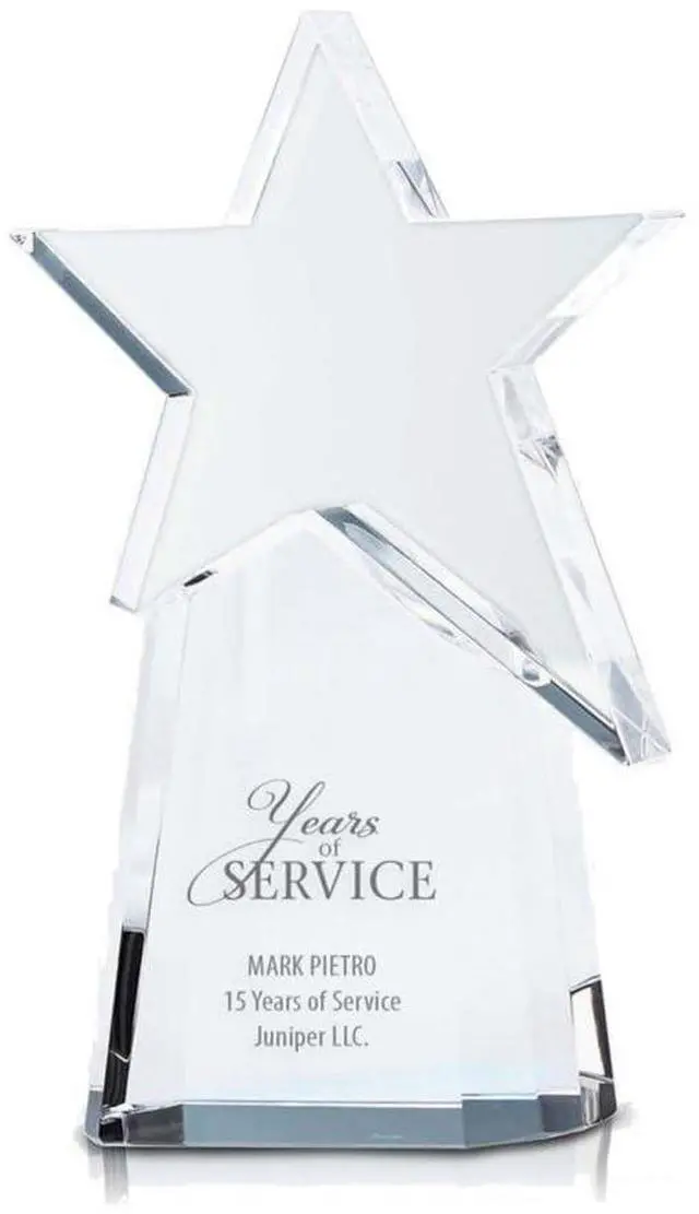 Main image of Engraved Pillar of Success Crystal Trophy