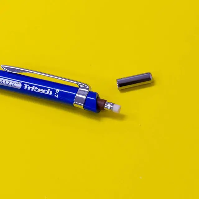 Alt view image 5 of 6 - Tritech 0.7mm Mechanical Pencil, 2B Ceramic Lead, 144-Case | 0.7 mm 2B ceramic lead, click-advance, refillable, Eraser under cap, school, office, sketching, notes
