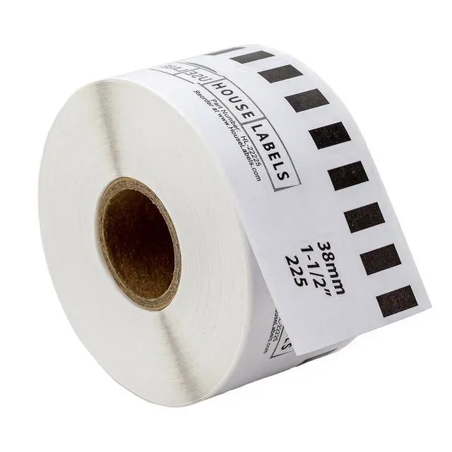 Alt view image 5 of 6 - Compatible with Brother DK-2225, 1-1/2" x 100' | Replacement Roll With Cartridge for Brother QL Label Printers; Continuous Length Labels - 18 Rolls