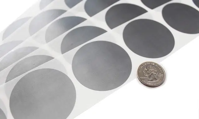 Main image of 2 in Silver Round Scratch-Off Stickers, 2500 Pack | Ideal for gender reveals, baby showers, wedding games, invitations, raffle tickets, classroom rewards, businesses, activities