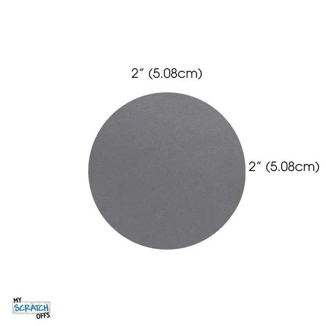 Alt view image 2 of 6 - 2 in Silver Round Scratch-Off Stickers, 2500 Pack | Ideal for gender reveals, baby showers, wedding games, invitations, raffle tickets, classroom rewards, businesses, activities