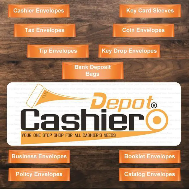 Alt view image 4 of 5 - 2500 Cashier Depot - Cashier's Sales Report Envelope HM305, 4 1/2" x 10 3/8", Sturdy 24lb. Brown Kraft, Gum Flap. Excellent for Sales, Tips, Checks, Vouchers & End-of-Day Cashout Tracking