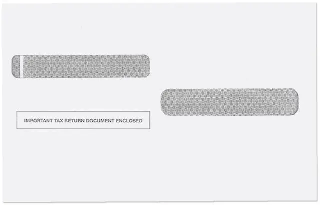 Main image of W-2 Tax Forms Double Window Security Envelopes, (Pack of 500 Envelope)