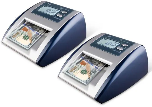 Main image of AccuBANKER D500 5-Point Automatic Counterfeit Bill & Value Money Detector Machine for Suspicious US Dollar Bills. Compact and Reliable, Commercial Grade, UL Listed (Pack of 2)