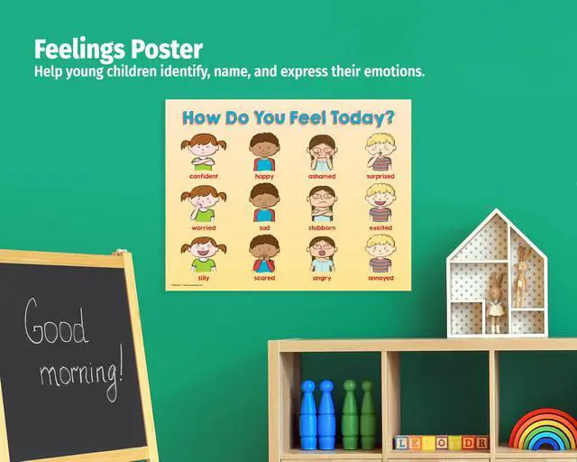 Alt view image 4 of 6 - ZOCO How Am I Feeling Today? Emotions Posters (20-Pack) Feelings Charts for Kids, Laminated 17 x 22 Preschool, Classroom, Daycare & Homeschool