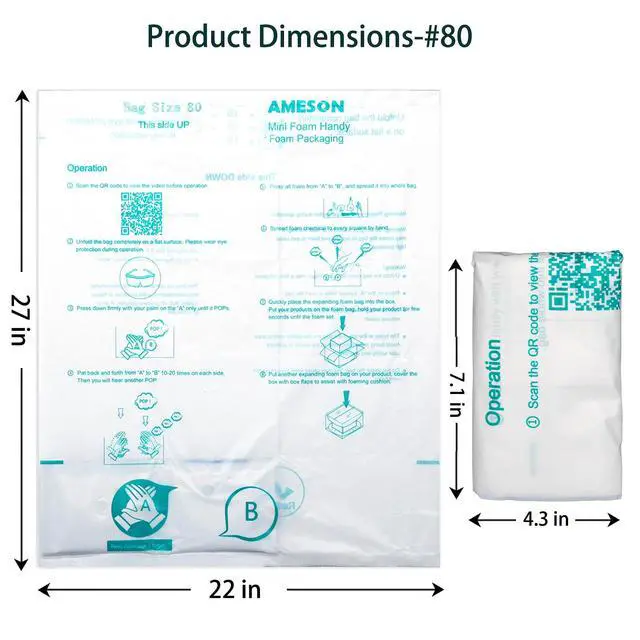 Alt view image 4 of 6 - Expanding Foam Packaging for PC & lrreqular-Shapedltems for Shipping 40 Pack Faster Foaming BetterShaping Handy Foam Room Temperature Packaging Bag#80 (40 Pack, 80)