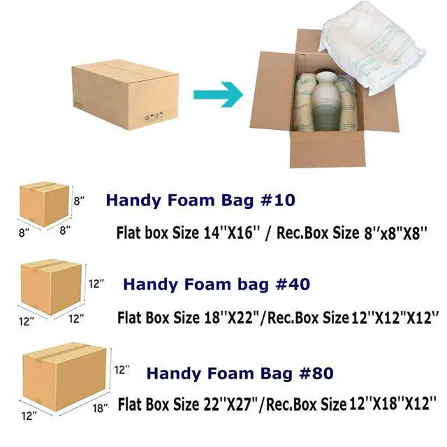 Alt view image 6 of 6 - Expanding Foam Packaging for PC & lrreqular-Shapedltems for Shipping 40 Pack Faster Foaming BetterShaping Handy Foam Room Temperature Packaging Bag#80 (40 Pack, 80)