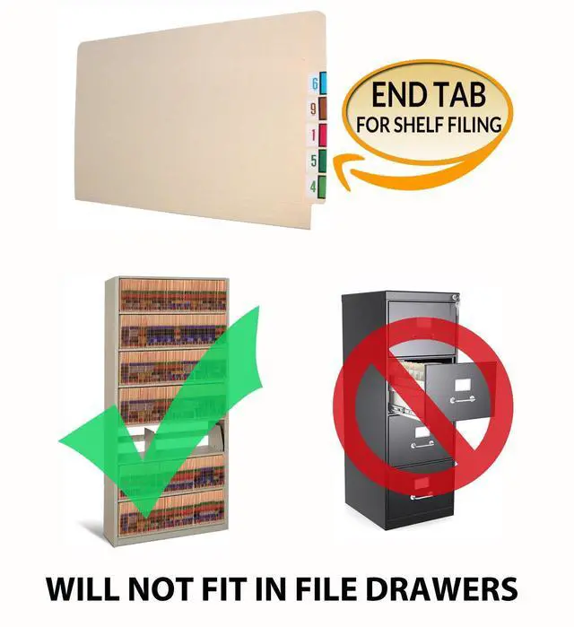 Alt view image 3 of 3 - 11 pt Manila Folders, Full Cut End Tab, Letter Size, Full Open Bottom Back Pocket, Fasteners Pos #1 & #3 (Carton of 250)