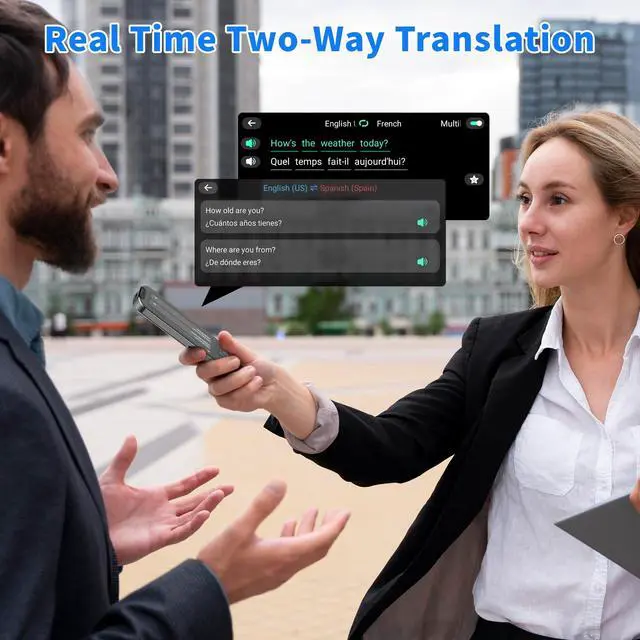 Alt view image 5 of 6 - P1 Smart Scanning Travel Translator Pen Device w/ 3.5" Touch Screen Translates Up to 134 Languages Online Voice, OCR Photo 5MP Camera, and Recording Features