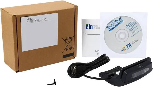 Alt view image 6 of 6 - Touch E177037 Magnetic Stripe Reader for 1515L and 1715L, USB, Keyboard Emulation/Hid, 3 Track, Dark Gray
