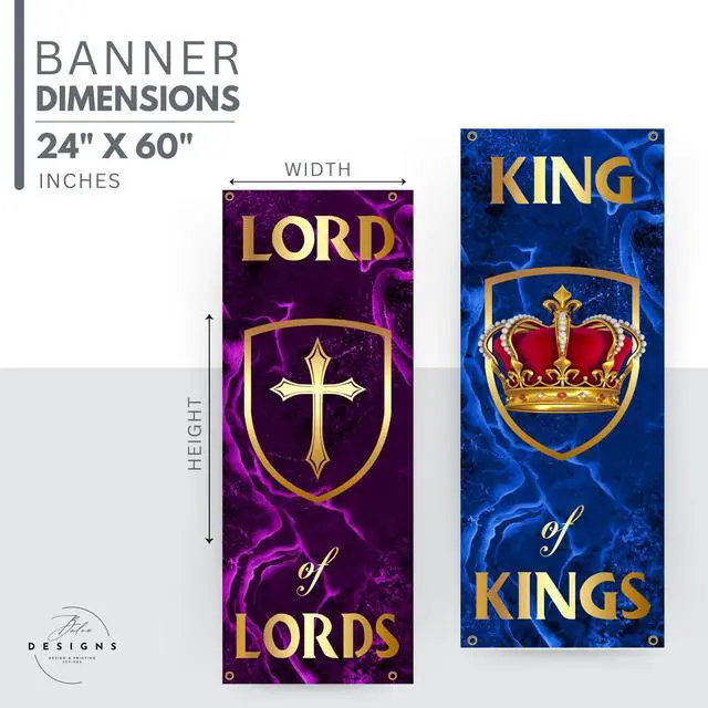 Alt view image 5 of 6 - Church Banners for Sanctuary Wall with Bible Scripture Verses Set of 4 2x5ft Fade Resistant Vinyl Christian Worship, Praise, Welcome Religious Decoration Flags for Church Anniversary & Christmas Event